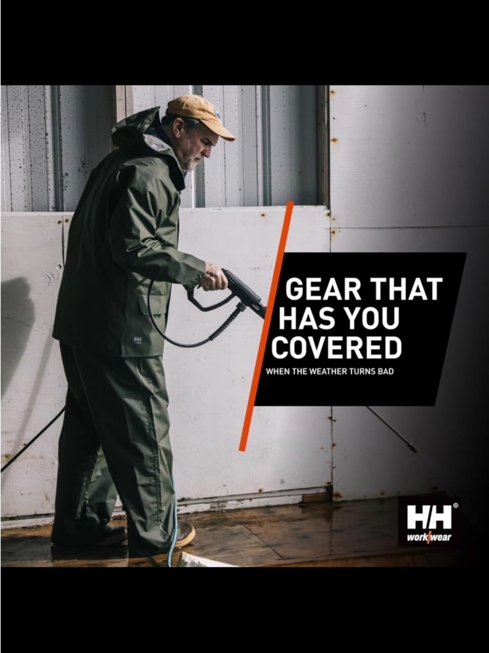 Helly Hansen Olive Hooded Waterproof Raincoat - Picture 3 of 3